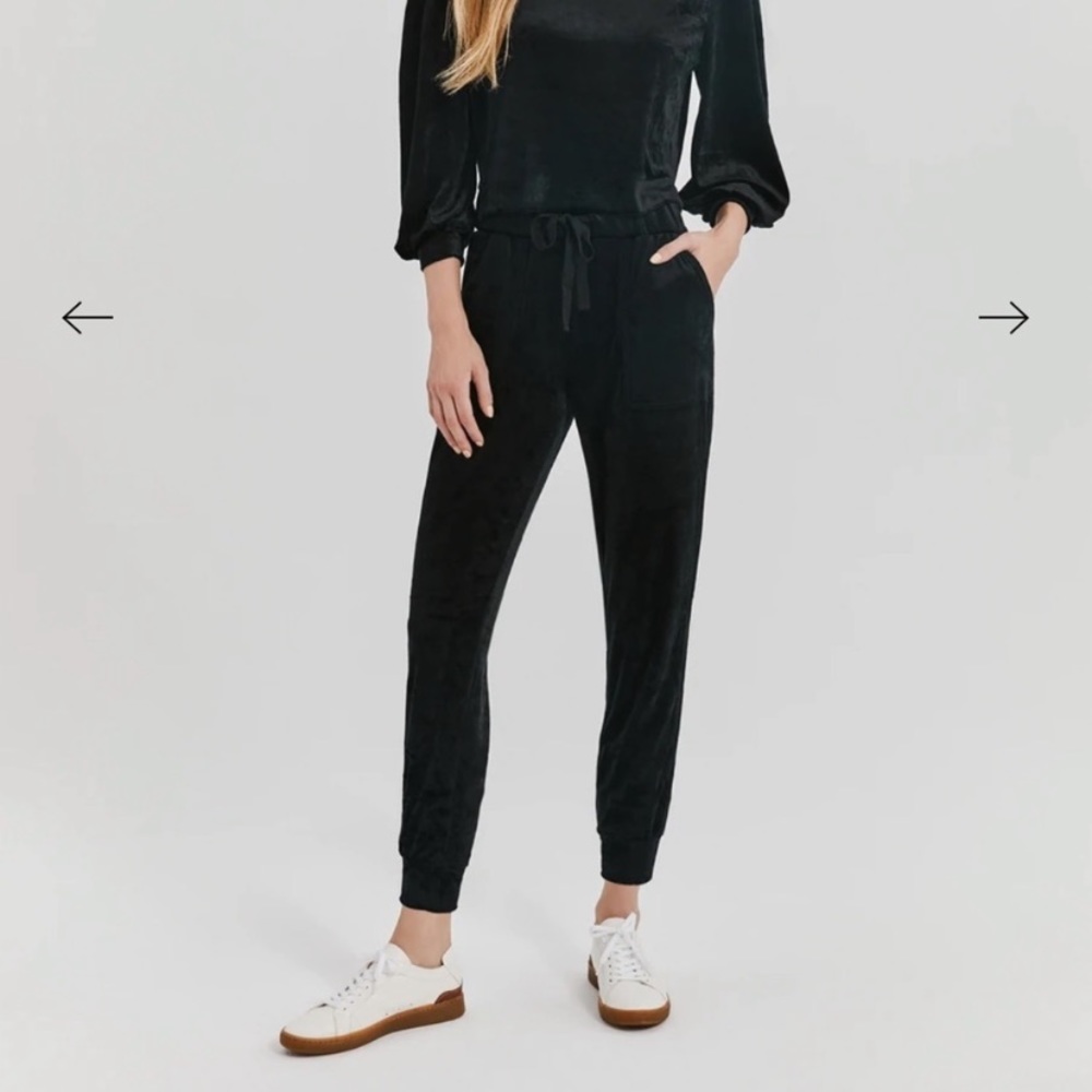 Something Navy Velvet Jogger Pant NWT XXL Black